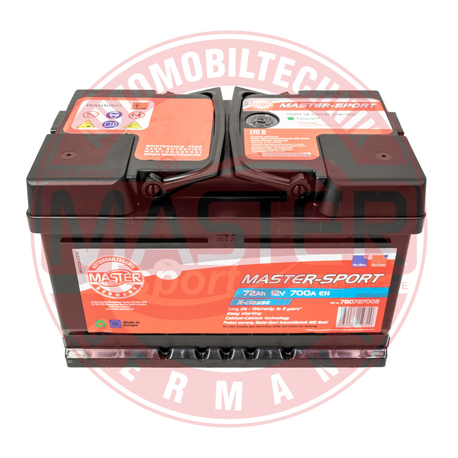MASTER-SPORT GERMANY 780727002 Starter Battery for ALFA ROMEO ALPINA AUDI BMW CHEVROLET CHRYSLER CITROËN DACIA DODGE FERRARI FIA